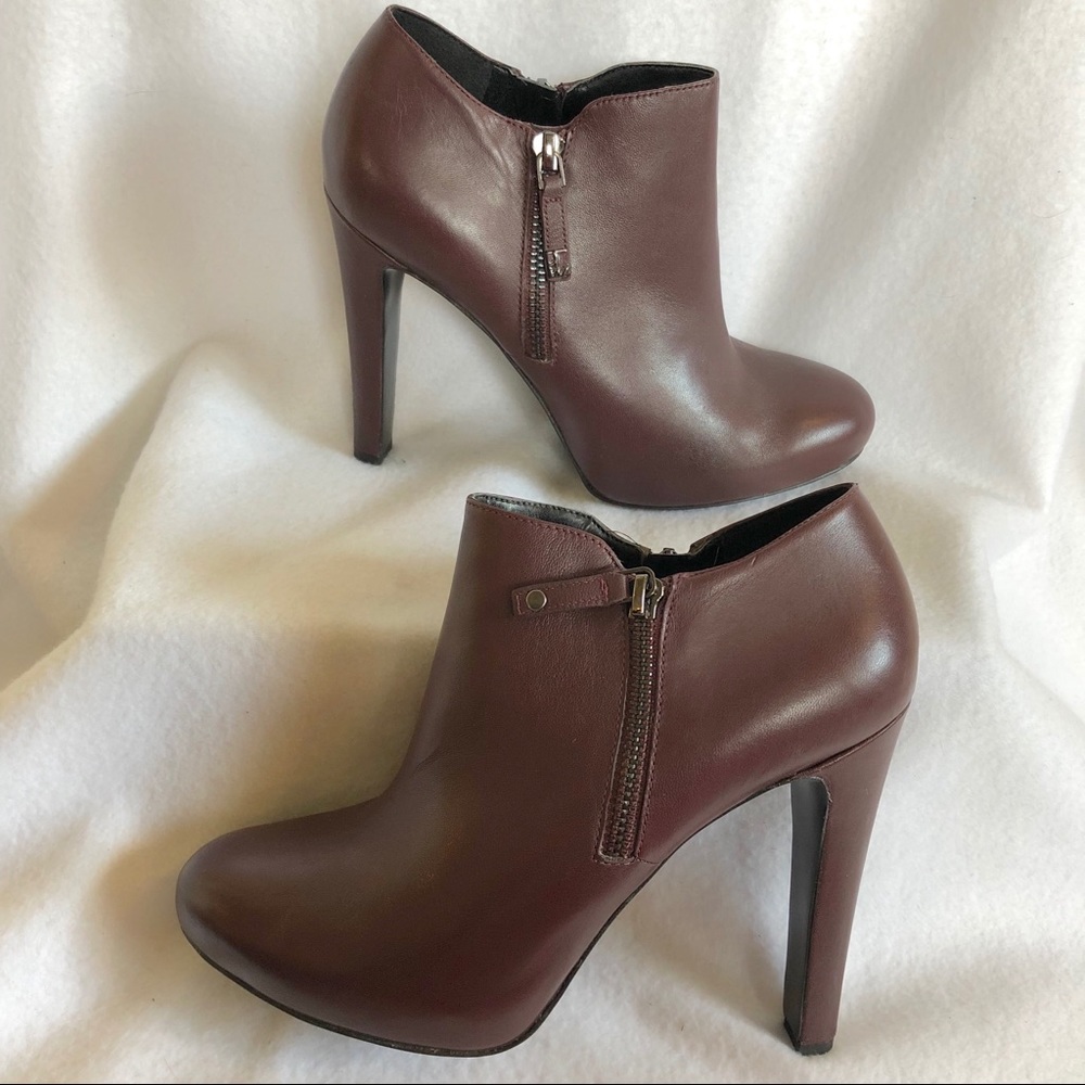 Nine West Genuine Leather Stiletto Booties